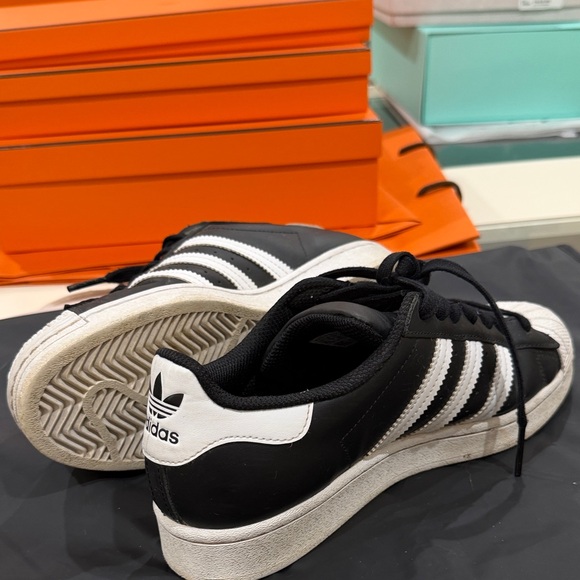Adidas Superstar Black and White Shoes - Picture 6 of 7